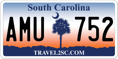 SC license plate AMU752