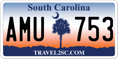SC license plate AMU753