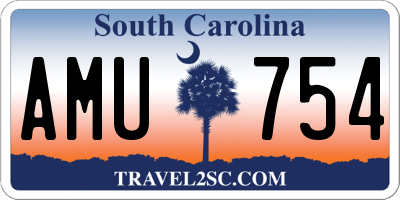 SC license plate AMU754