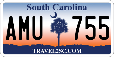 SC license plate AMU755
