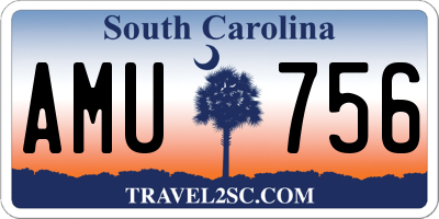 SC license plate AMU756