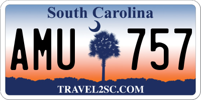 SC license plate AMU757