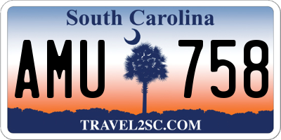 SC license plate AMU758