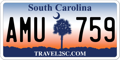 SC license plate AMU759