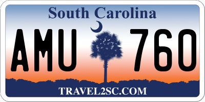 SC license plate AMU760