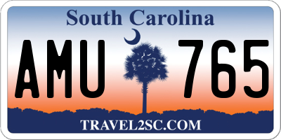 SC license plate AMU765