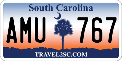 SC license plate AMU767