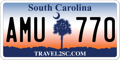 SC license plate AMU770