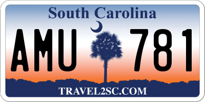 SC license plate AMU781