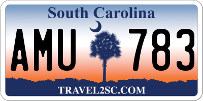 SC license plate AMU783