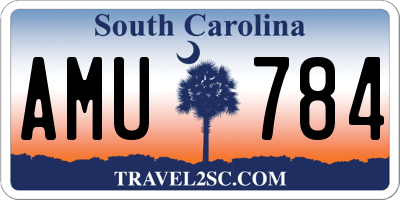 SC license plate AMU784