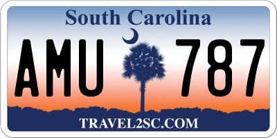 SC license plate AMU787