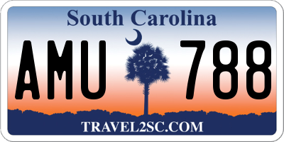 SC license plate AMU788