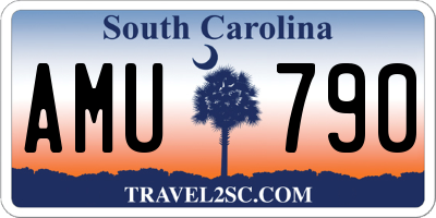 SC license plate AMU790