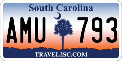 SC license plate AMU793