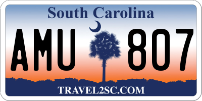 SC license plate AMU807