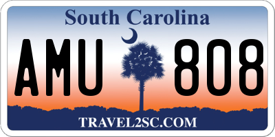 SC license plate AMU808