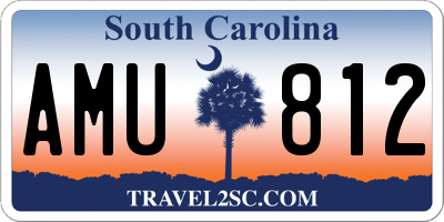SC license plate AMU812