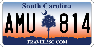 SC license plate AMU814
