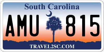 SC license plate AMU815