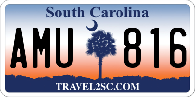 SC license plate AMU816