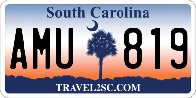 SC license plate AMU819