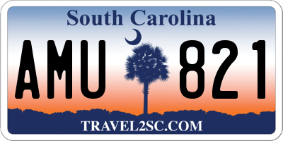SC license plate AMU821
