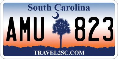 SC license plate AMU823