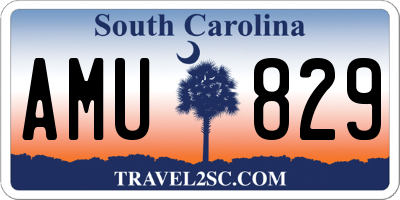 SC license plate AMU829