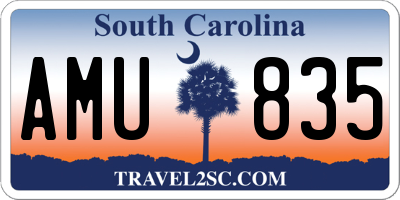 SC license plate AMU835