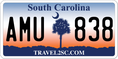SC license plate AMU838