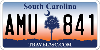 SC license plate AMU841