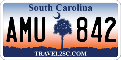 SC license plate AMU842