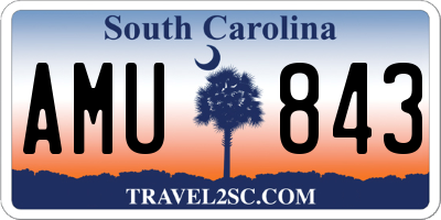 SC license plate AMU843