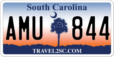 SC license plate AMU844