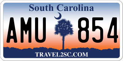 SC license plate AMU854