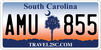 SC license plate AMU855
