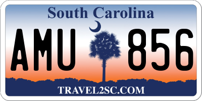 SC license plate AMU856