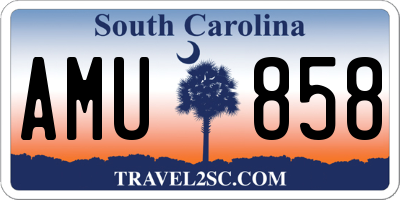 SC license plate AMU858
