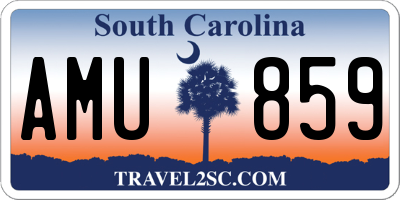 SC license plate AMU859