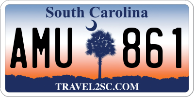 SC license plate AMU861