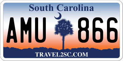 SC license plate AMU866