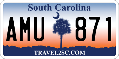 SC license plate AMU871