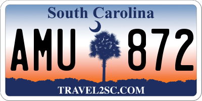 SC license plate AMU872