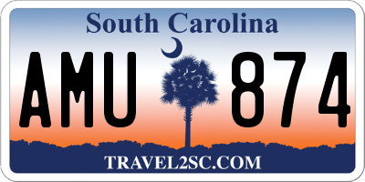 SC license plate AMU874
