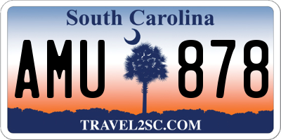 SC license plate AMU878