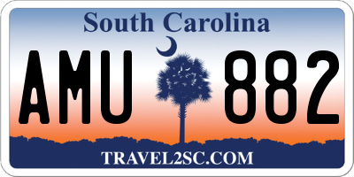 SC license plate AMU882
