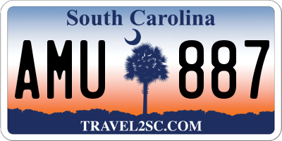 SC license plate AMU887