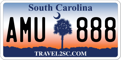SC license plate AMU888