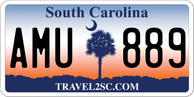 SC license plate AMU889